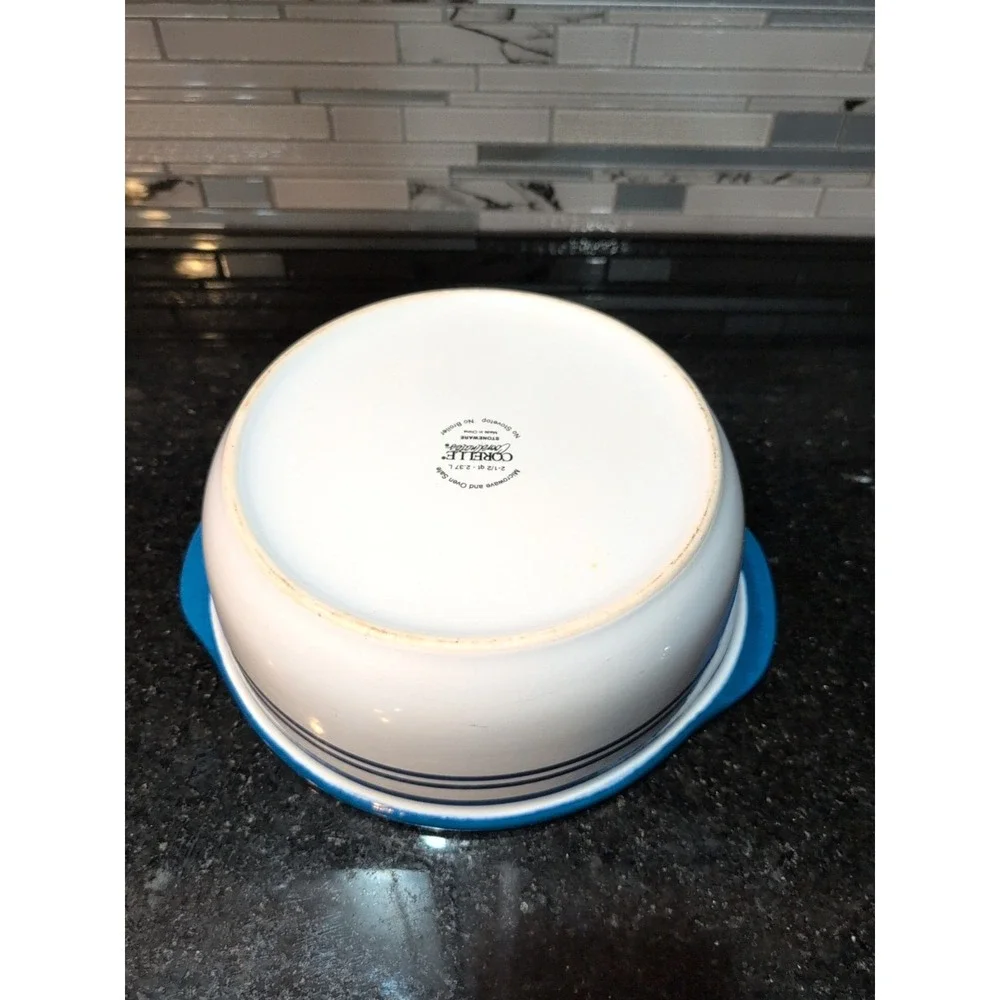 Corelle Coordinates Classic Cafe Blue‎ 2.5qt Covered Casserole Baking Dish LID